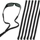 SHINKODA Black Glasses Strap, Sports Sunglasses & Eyeglasses Holder Straps for Men, Women, String Holder, Neck Lanyard Cord, Adjustable Rope Eyewear Keeper Strap, Pack of 3