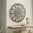 Deco 79 Metal Scroll Home Wall Decor Wall Sculpture, Wall Art 29" x 4" x 29", Brown