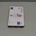 Lightinginside E12 Smart Light Bulbs 60W Equiv., Work with Alexa/Google Home/Smart Life, 500LM 6W RGBCW Candle Candelabra LED Light Bulbs, No Hub Required, 2.4G WiFi Bluetooth Bulb, ETL Listed, 5PCS