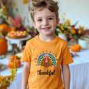 Funny Thanksgiving Shirts for Kids Girls Boys Turkey Pumpkin Toddler Graphic T-Shirt Clothes Tops Tee 2T-8Y (Orange)