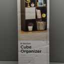 Whitmor 6 Cube Bookcase, 3 Tier Stackable MDF Bookself, Open Storage Display Organizer, Storage Cabinet for Living Room, Bedroom, Home, Office, 23.7" L x 11.7" W x 35.2" H, Espresso