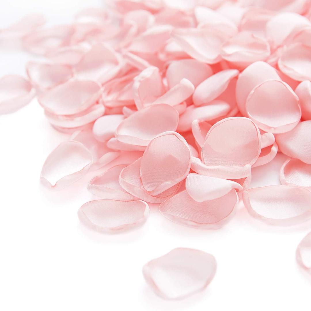 Ling's moment Rose Petals, Silk Flower Petals for Wedding/Aisle/Flower Girl Baskets/Table Centerpiece Dcor,etc.Blush Pink 200pcs