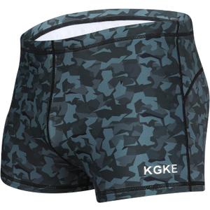 Men's Square Leg Swimming Jammer Shorts UPF50+,Men Swimsuit Swim Jammers Fabric Shape Retention, M