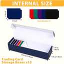 10 Pack Trading Card Storage Box 1000 Count Sports Game Card Storage Boxes with Dividers Cardboard Collection Case for Baseball Tcg Basketball