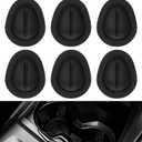 6Pcs Car Cup Holder Insert, Silicone Cup Holder Expander Anti Shake Car Cups Holders Position Limiter Size Reducer with Self-Adhesive Fits Most Cars Trucks SUV, Ideal for Bottle Stabilizers