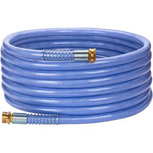 DAVCO Garden Hose 25 ft, Drinking Water Safe, Flexible and Lightweight - Kink Free, Easy to Coil, Strain Relief Ends, 3/4" Solid Brass Fittings - No Leak, 5/8" ID, RV Water Hose