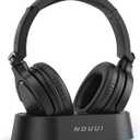 Wireless Headphones for TV Watching, TV Headphones Wireless for Seniors with Transmitter Charging Base, Over Ear Bluetooth Headset No Audio Delay, HiFi Stereo, 65H Playtime, Gifts for Parents/Elderly (Black)