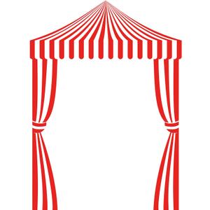 3 Pcs Carnival Party Decorations Circus Tent Awning Halloween Red White Banner Concession Stand(Striped Style)