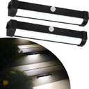 Motion Activated RV Step Lights, IP65 Waterproof Battery Operated Motorhome LED Light Strip Magnetic RV Night Light Bar for Motorhome, Trailers, Camper (2 Pack of White Light)