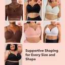 SHAPERMINT Bras for Women - Lingerie Bra, Bralettes for Women with Support, No Underwire Plus Size Bras for Women (Beige, L)