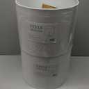 Drum Lamp shades Set of 2, White Line Lamp Shades for Table Lamps Floor Lamp, 13" Top X 13" Bottom X 10" High Large Fabric Lamp Shades, Easy Assembly Replacement Lampshades