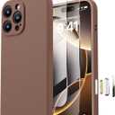Magnetic for iPhone 16 Pro Case, Compatible with MagSafe, with 9H Nano Screen Protectors, Full Camera Protection, Silicone Shockproof Microfiber Lining Phone Case 6.3", Light Brown