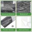 30-Sheet Subway Peel and Stick Backsplash, 12" x 4" Glossy Pietra Grey Acrylic Self Adhesive Waterproof Wall Stickers, Stick on Tiles for Kitchen Bathroom Shower