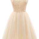 Dressystar Women's Sparkly Sequin Glitter Dress Spaghetti Strap Cocktail Party Dresses (Medium)