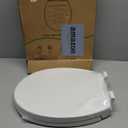 Toilet Seat Round with Toddler Seat 16.5 Inch & Quick Release - Quick Connect, Potty Training Toilet Seat Soft Close, PP Material Safe & Easy Clean, Firm Accessories Stay Tight, White Plastic