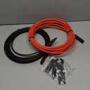 30 Feet 10AWG Solar Extension Cable with Female and Male Connector, Twin Wire Solar Panel Wire Adapter for Home, Shop and RV Solar Panels (30FT Red + 30FT Black)