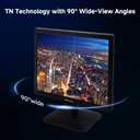 17" Monitor 1280 X 1024 with 45% sRGB Color Correction and 5:4 Aspect Ratio, 75 Hz, VESA Mountable, LED Monitor for PC, Laptop and Computer VGA, HDMI, TN Panel