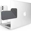 MOFT Magnetic Laptop iPhone Mount, Continuity Camera Mount, Foldaway Portable Laptop Top & Side Holder for Dual-Screen Setup - Gray