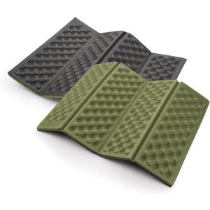 AceCamp 3940 Portable Lightweight Mini Waterproof Folding Mat, Foam Sitting Pad for Outdoor Activities, Foldable Kneeling and Seat Cushion for Comfort, Red