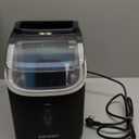 EUHOMY Countertop Ice Maker Machine with Handle, 26lbs in 24Hrs, 9 Ice Cubes Ready in 6 Mins, Auto-Cleaning Portable Ice Maker with Basket and Scoop, for Home/Kitchen/Camping/RV. (Black)