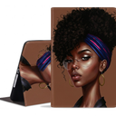 Case for iPad (A16) 11th Generation 11 Inch 2025, iPad 10th Generation 10.9 Inch 2022, Protective Leather Case, Adjustable Stand Auto Wake/Sleep Smart Case, African American Girl