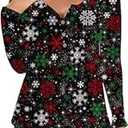 Roshop St Patricks Day Tunic Women Button Up Henley V-neck Loose Fit Lucky Irish Shamrock Shirt Tops SDX3 XL