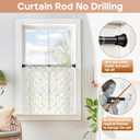 2 Pack Black Spring Tension Curtain Rods 24-46 Inches, Spring Loaded Curtain Rods No Drilling, Adjustable Tension Rod for Windows Bedroom Bathroom Kitchen Doorway Closet