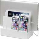 G.U.S. Multi-Device Charging Station Dock & Organizer, Tablets and Phones - Strong Build | High Gloss White