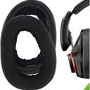 Geekria Comfort Hybrid Velour Replacement Ear Pads for Sennheiser GSP 600, GSP 601 GSP 602, GSP 670, GSP 500 Headphones Ear Cushions, Repair Parts with Video Guide (Black)