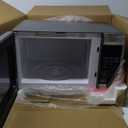 Emerson MW1338SB Countertop Microwave Oven, 6 Pre-Programmed Settings, Removable Glass Turntable, Child Safety Lock, 1.3 Cu ft, 1000W, Stainless Steel