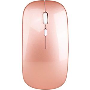 Ultra thin Mouse 2.4G Rechargeable Mouse Quiet Office Mouse for Office Work and Study (Rose Gold)