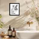 arteWOODS Funny Pig Bathroom Wall Art - Rustic Farmhouse Wall Decor with Humorous Quotes Black Framed Print Artwork Cute Animal Pictures for Shower Toilet Restroom Kid's Washroom 8x10 Inch