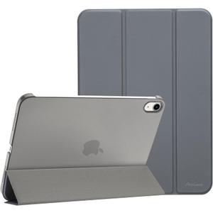 ProCase for iPad (A16) 11th Generation 11 Inch 2025/ iPad 10th Generation 10.9 Inch 2022 Case, Slim Smart Cover with Translucent Hard Shell Back, Supports Touch ID, Auto Wake/Sleep -Grey
