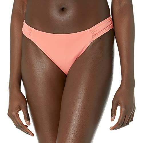 Amazon Essentials Women's Side Tab Bikini Swimsuit Bottom, Coral Pink, XX-Large Pack of 2
