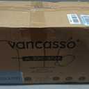 vancasso Soho Dinnerware Sets 24 Pieces, White Stoneware Square Place Setting, Dinner Plate, Dessert Plate, Cups and Plates Sets for Kitchen, Dish Set for 6, White