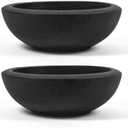 ARBORA 21" Santorini Bowl 1-Pack with Classic Black Finish - Polyresin Indoor and Outdoor Planters, Durable, Weatherproof, Lightweight, Large Plant Pots for Patio, Garden, Deck, Entryway