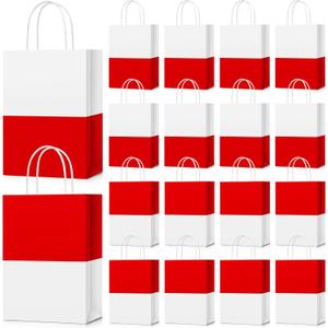 Locmeo 24 Pcs Cartoon Animation Party Gift Bags Kraft Birthday Favors Candy Bags with Handle Birthday Party Decoration for Kids Cartoon Animation Supplies