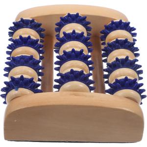 Portable Foot Massager Roller Wooden Manual Acupoint Tool for Foot Muscle Relief and Circulation Improvement Compact Handheld Design 5.51X4.72X2.16In