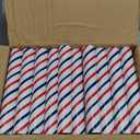 Faccito 50 Pcs Red White Blue Firework Tubes 1 x8 x3/25 Stick Fireworks Pyro Cardboard Tubes and End Plugs for Patriotic 4th of July Party Favors Birthday Wedding Decor