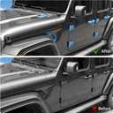 JeCar Exterior Trim Kits Door & Hood Hinge Covers Door Handle Side Vent Tailgate Hinge Trim Covers Exterior Accessories Compatible with Jeep Wrangler JL JLU 2018-2023 2/4 Doors, Light Blue
