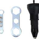 Bitray Electric Rivet Nut Gun Drill Adapter, 1/4 Inch Hex Shank Blind Rivet Nut Drill Adapter Converter Convert Drill to Rivet Gun Riveting Adaptor Tool Kit