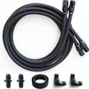 6AN Transmission Cooling Line Hose Compatible with 4L60 700R4 TH350 TH400 7 Ft Long Hose Fitting Nylon Stainless Steel Braided Lines