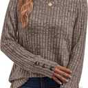 AUTOMET Women's Long Sleeve Shirts Fall Sweaters Lightweight Cute Tunic Tops Trendy Fashion Clothes 2026 Outfits (S)