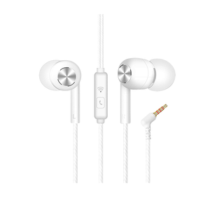 in Ear Wired Earbud with Microphone - Wired Headphones with Microphone, 3.5mm Corded Earphones with in Line Volume Controller, White