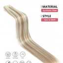 30 Inch Sew in Hair Extensions Bundles Synthetic Weft 200g Thick Blonde mix Brown Long Straight Hair Weave
