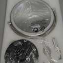 9" Lighted Makeup Mirror, 1X/20X Rechargeable Magnifying Mirror with 3 Color Dimmable Lights for Bedroom Tabletop, Base Charging and Switch, Women Gift (Brushed Nickel)