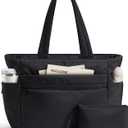 TOPEAST Tote Bag for Women Puffer Travel Carry On Bags with Laptop Compartment & Cup Holder Work Tote for Weekend Overnight, Size: 17 Inch-32L