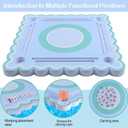 31.5" x 31.5" Floating Mahjong Table for Pool, Portable Floating Mahjong Mat for Card Games, Poker, Mahjong, Double-Sided Waterproof MahJongg Floating Table for Adults