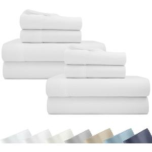 California Design Den 2-Pack 100% Cotton Sateen Hotel Sheets Full Size Set