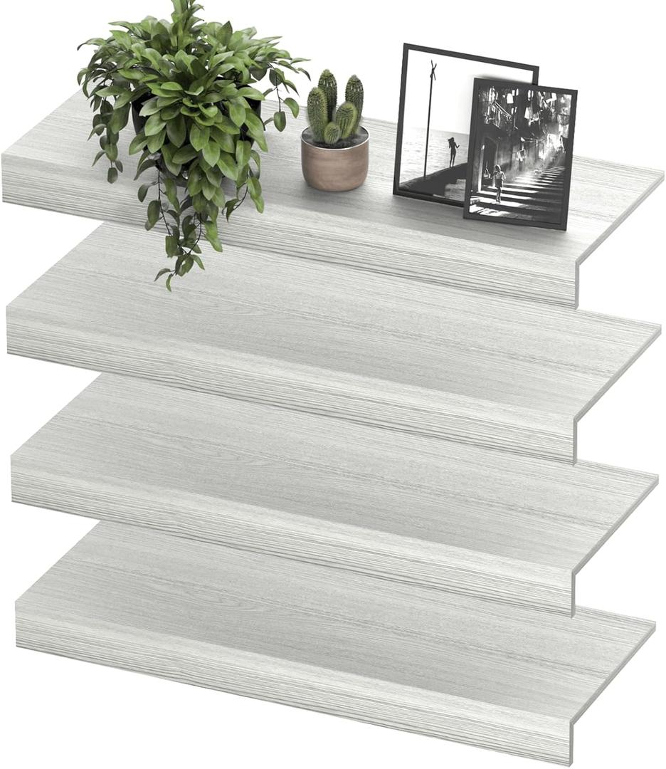 Wooden Wire Shelf Covers for Pantry & Closet Wire Rack Covers for Shelves, Durable Wood Shelf Covers for Kitchen, Laundry Room, Storage Organization(White Oak,30in*16in)